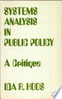 Systems analysis in public policy