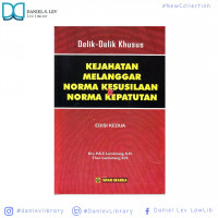 Delik-Delik Khusus Kejahatan Melanggar Norma Kesusilaan Dan Norma Kesusilaan Dan Norma Kepatutan